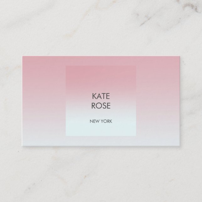 Ombre Pink Pastel Minimalism Geometric Vip Visitenkarte (Vorderseite)