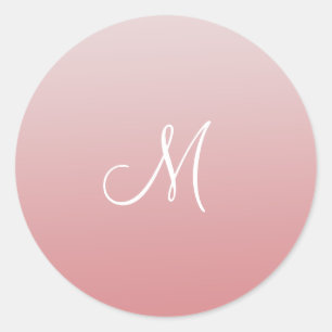 Ombre Pink Runder Aufkleber