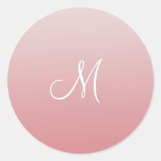 Ombre Pink Runder Aufkleber