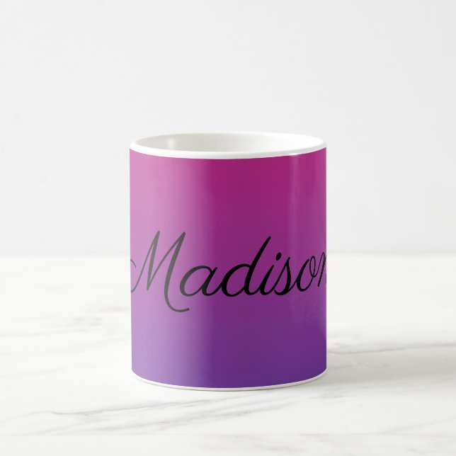 Ombre Pink und Lila Kaffeetasse (Mittel)