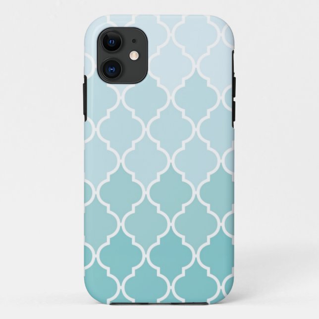 Ombre Quatrefoil iPhone Fall Case-Mate iPhone Hülle (Rückseite)