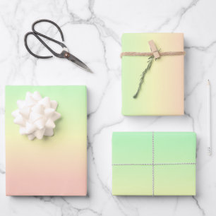 Ombre Rainbow Abstrakt Pastel Pattern Geschenkpapier Set
