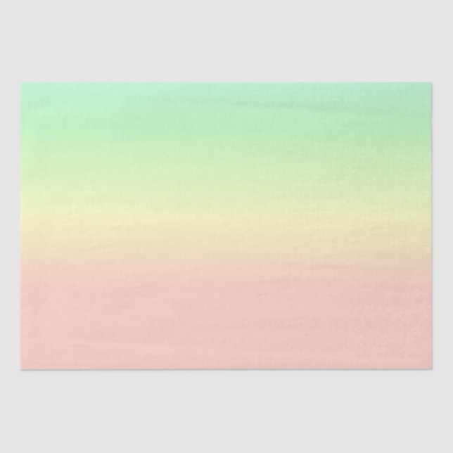 Ombre Rainbow Abstrakt Pastel Pattern Seidenpapier (Vorderseite)