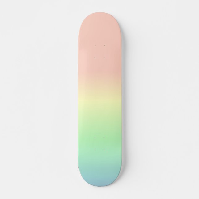 Ombre Rainbow Abstrakt Pastel Pattern Skateboard (Vorne)