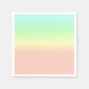 Ombre Rainbow Abstrakt Pastellrosa Muster Serviette