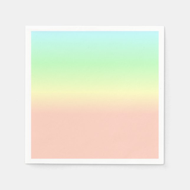 Ombre Rainbow Abstrakt Pastellrosa Muster Serviette (Vorderseite)