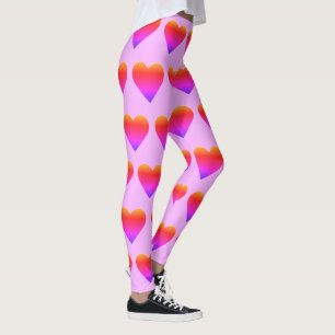 Ombré Rainbow Hearts Valentine's Day 4Sophie Leggings