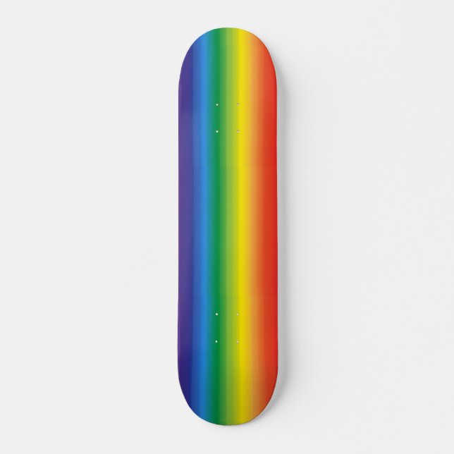 Ombre Rainbow Pride House Flag Skateboard (Vorne)