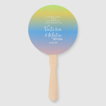 Ombre Rainbow Yellow Blue Pink Wedding Vielen Dank