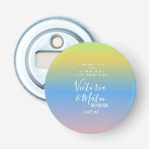 Ombre Rainbow Yellow Blue Pink Wedding Vielen Dank