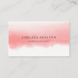 Ombre Rosa Aquarell Minimalistisch Visitenkarte