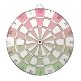 Ombre Rosa Grün Und Weiß Dartscheibe