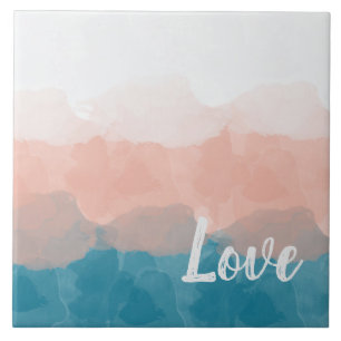Ombre Rosa und Blau Liebe Graceful Gradient Fliese