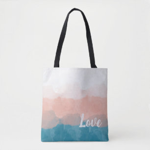 Ombre Rosa und Blau Liebe Graceful Gradient Tasche