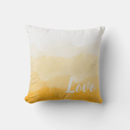 Ombre Saffron und Gelbe Liebe Kissen
