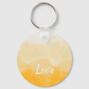 Ombre Saffron und Gelbe Liebe Schlüsselanhänger
