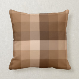 Ombre Schachbrett Blocks Browns Throw Kissen