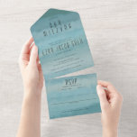 Ombre Sea Blue Elegante CUSTOM BAT BAR MITZVAH All In One Einladung<br><div class="desc">Perfekt einfach und elegant Bar oder Fledermaus mitzvah Einladung! Handgefertigte Kunst im Hintergrund für Sie! Vollständig anpassbar! Klicken Sie auf "Personalisieren" oben, um den Text zu bearbeiten. Klicken Sie auf "Bearbeiten mit dem Designwerkzeug", um die Schriftart, Farben und Einstellungen anzupassen. Stellen Sie sicher, dass Sie Ihre Rücksendeadresse an beiden Stellen...</div>