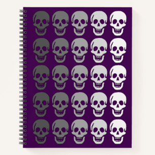 Ombre Skulls, Lila Notizbuch