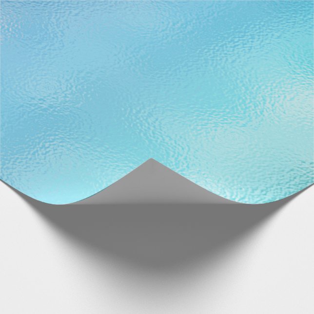 Ombre Sky Sea Blue Ocean Beach Tiffany Glass Geschenkpapier (Ecke)