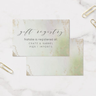 Ombre Spring Green Gold Gift Registrierungskarte
