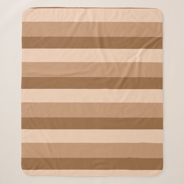 Ombre-Streifen in kaffebräunlichen Tönen Sherpadecke (Vorderseite)