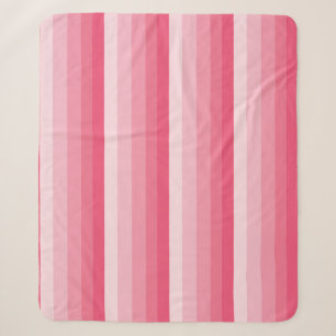 Ombre Streifen in Rosa Sherpadecke