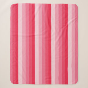 Ombre Streifen in Rot bis Rosa Sherpadecke
