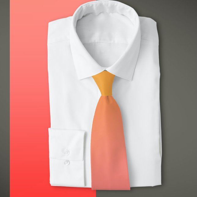 Ombré Sunset Krawatte (Sunset ombré warm red yellow)