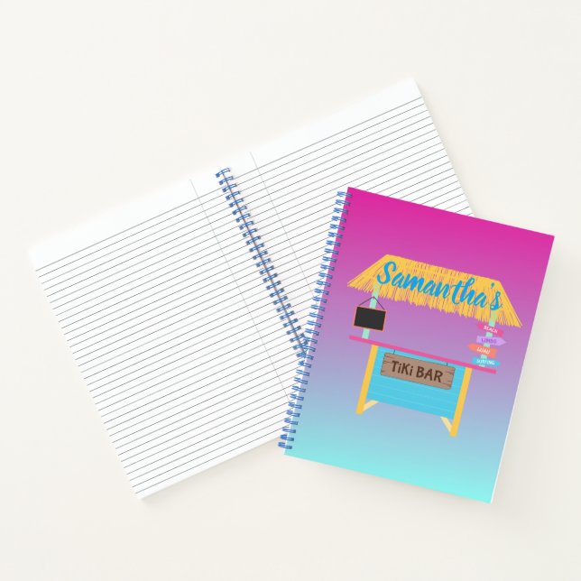 Ombre Tiki Bar Party Notizbuch (Innenseite)