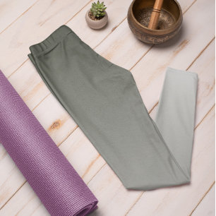Ombre Trend Color Dark Forest Gray Pastel Leggings