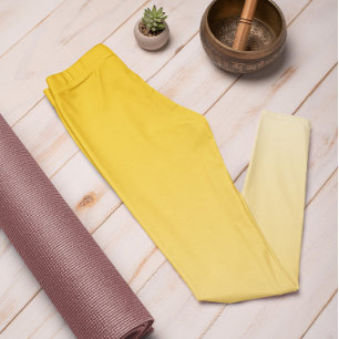 Ombre Trend Couleur Sunburst Jaune Pastel Leggings