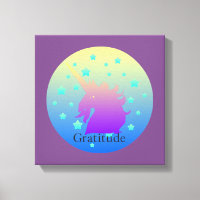 Ombre unicorn mit Dankbarkeit