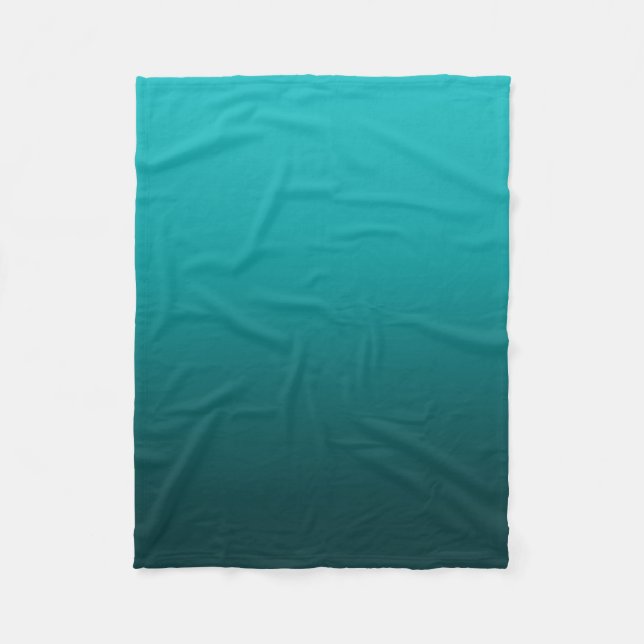 Ombre verblassen aquamarines | fleecedecke (Vorderseite)
