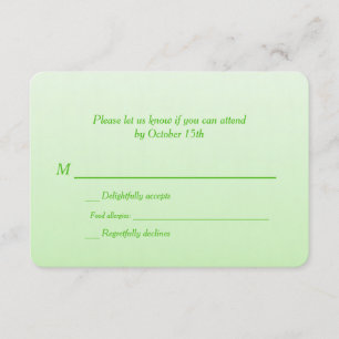 Ombre vert bilingue épousant RSVP