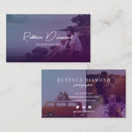 Ombre Violet Abstrakt Overlay 4 Fotos Skript Visitenkarte