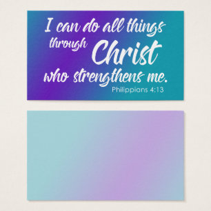 Ombre violet et Turquoise, Philippiens 4:13 Écrit
