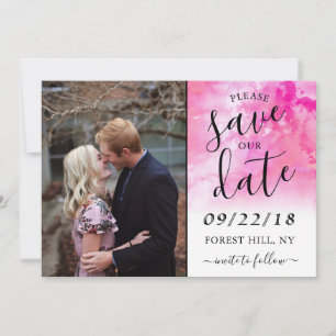 Ombre Wasserfarbe Hochzeit Speichern Sie die Datum Save The Date