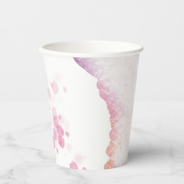 Ombre Watercolor Paper Cups Pappbecher (Vorderseite)