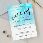 Ombre Watercolor Wedding Invitation - Blau Einladung<br><div class="desc">Feiern Sie stilvoll mit diesen trendigen Einladungen für Hochzeiten. Dieses Design lässt sich leicht mit Ihrer speziellen Veranstaltungssprache personalisieren und Ihre Gäste werden begeistert sein,  wenn sie diese fantastischen Einladungen erhalten.</div>