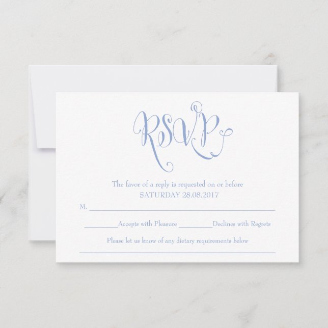 Ombre Whimsical Fairytale Wedding RSVP Karte (Vorderseite)