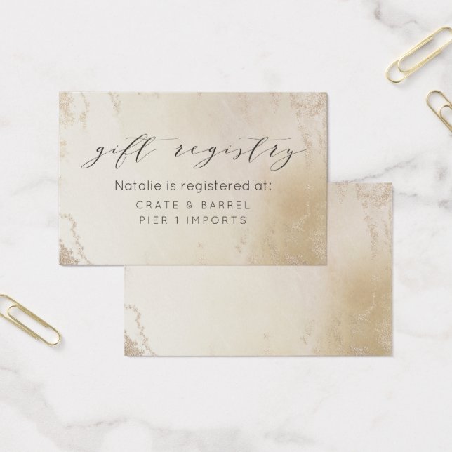 Ombre Yellow Gold Frost Gift Registrierungskarte (Büro)