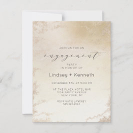 Ombre Yellow Mattiert Foil Engagement Party Einladung