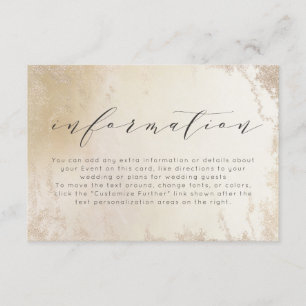 Ombre Yellow Mattiert Foil Wedding Information Begleitkarte