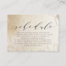 Ombre Yellow Mattiert Foil Wedding Schedule Begleitkarte