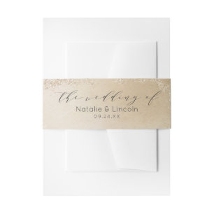 Ombre Yellow Mattiert Foil Wedgram Einladungsbanderole
