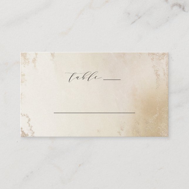 Ombre Yellow Mattiert Wedding Tischnummer Platzkarte (Vorderseite)