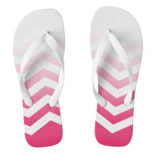 Ombre Zickzack Style!   fuchsisch weiß Flip Flops