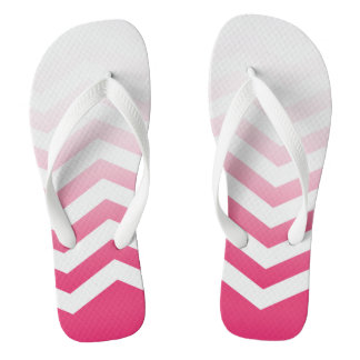 Ombre Zickzack Style! | fuchsisch weiß Flip Flops