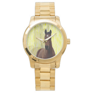 Ombres Cheval de Châtaignes, Grande Montre Unisex 